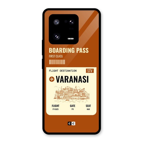 Varanasi Boarding Pass Glass Back Case for Xiaomi 13 Pro