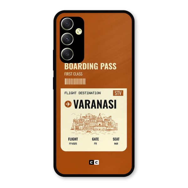 Varanasi Boarding Pass Metal Back Case for Galaxy A34