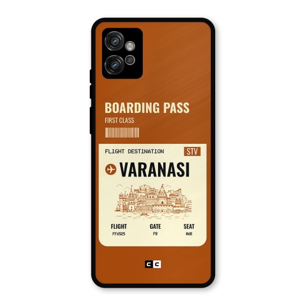 Varanasi Boarding Pass Metal Back Case for Moto G32