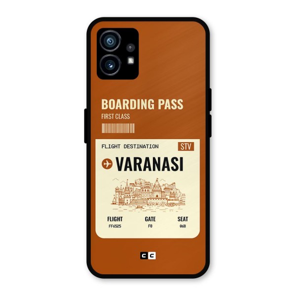 Varanasi Boarding Pass Metal Back Case for Nothing Phone 1