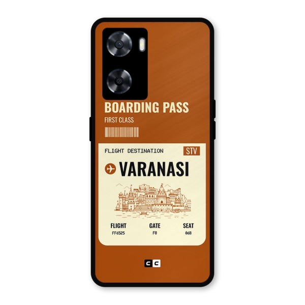 Varanasi Boarding Pass Metal Back Case for Oppo A57 2022