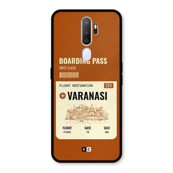 Varanasi Boarding Pass Metal Back Case for Oppo A9 (2020)