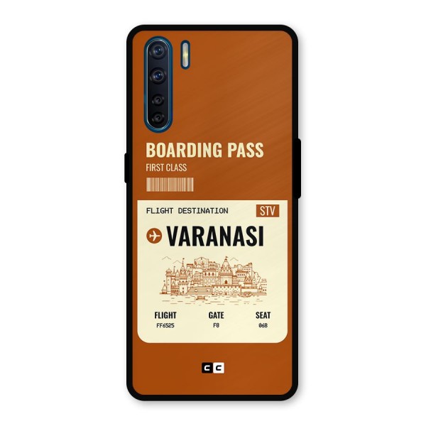 Varanasi Boarding Pass Metal Back Case for Oppo F15