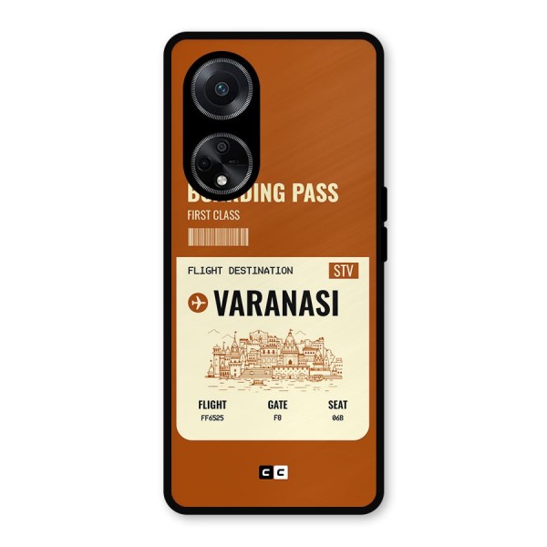 Varanasi Boarding Pass Metal Back Case for Oppo F23