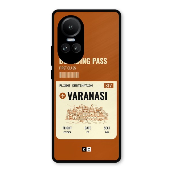 Varanasi Boarding Pass Metal Back Case for Oppo Reno10