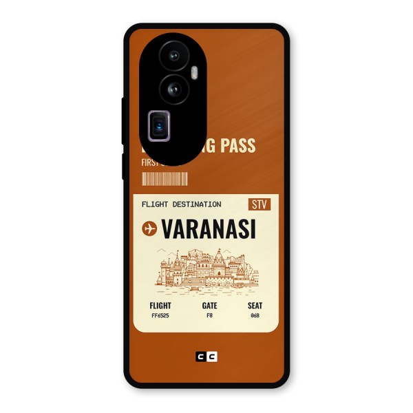 Varanasi Boarding Pass Metal Back Case for Oppo Reno10 Pro Plus