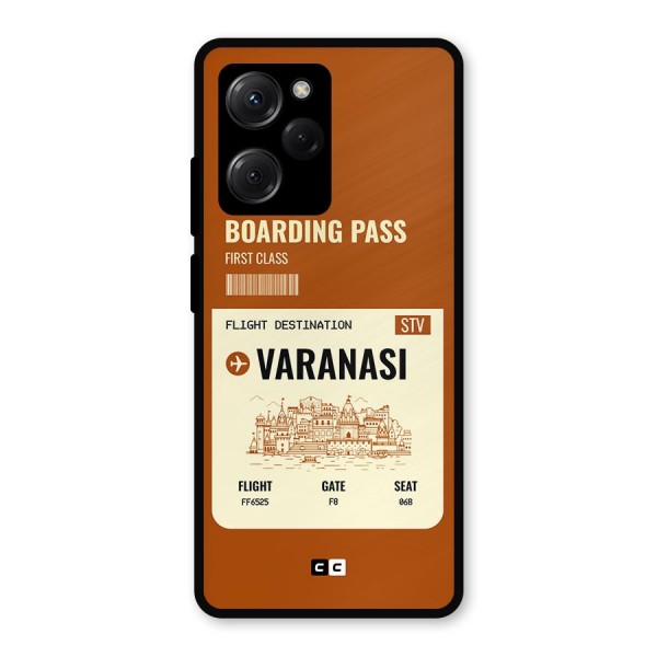 Varanasi Boarding Pass Metal Back Case for Poco X5 Pro