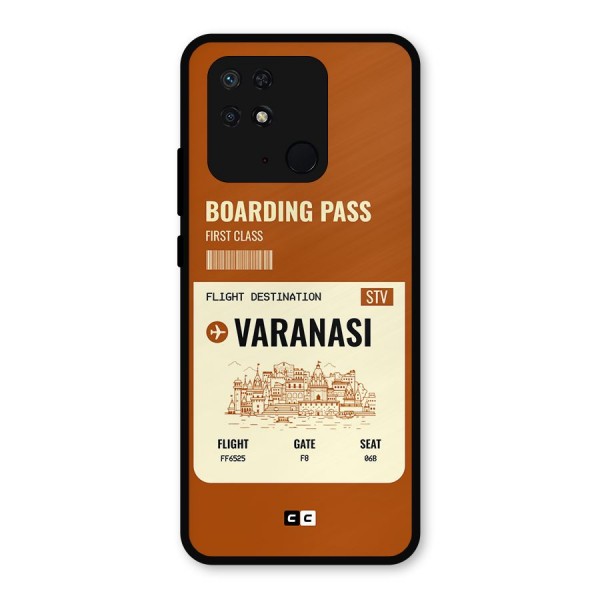 Varanasi Boarding Pass Metal Back Case for Redmi 10