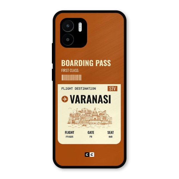 Varanasi Boarding Pass Metal Back Case for Redmi A1