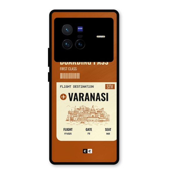 Varanasi Boarding Pass Metal Back Case for Vivo X80