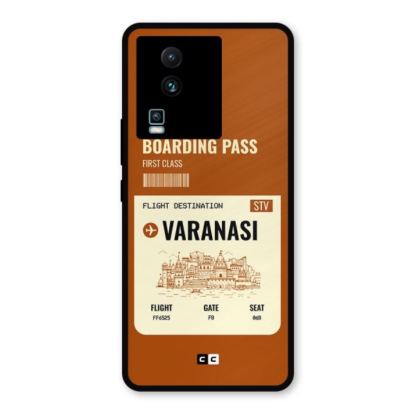 Varanasi Boarding Pass Metal Back Case for iQOO Neo 7