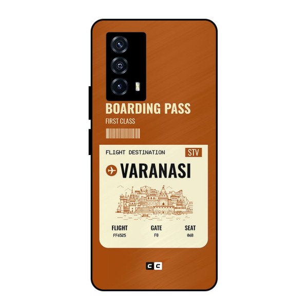 Varanasi Boarding Pass Metal Back Case for iQOO Z5