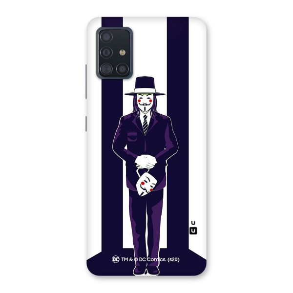 Vendetta Gentleman Holding Mask Illustration Back Case for Galaxy A51