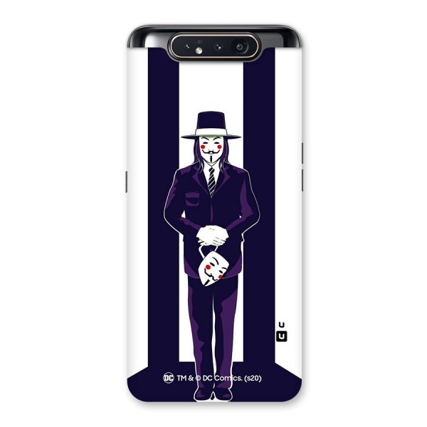 Vendetta Gentleman Holding Mask Illustration Back Case for Galaxy A80