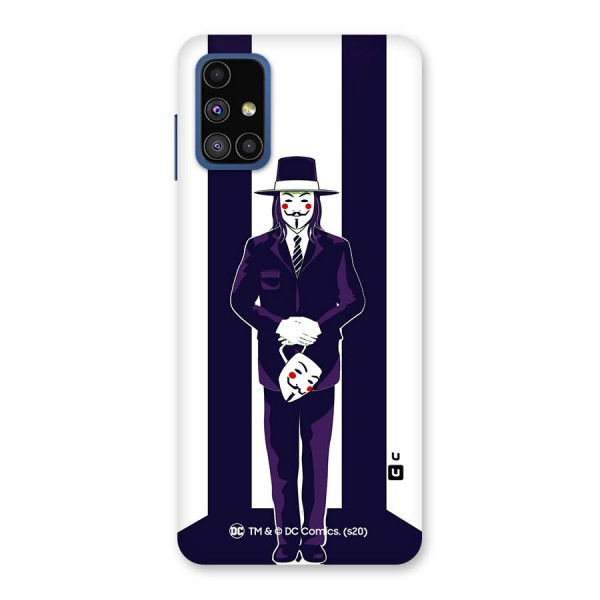 Vendetta Gentleman Holding Mask Illustration Back Case for Galaxy M51