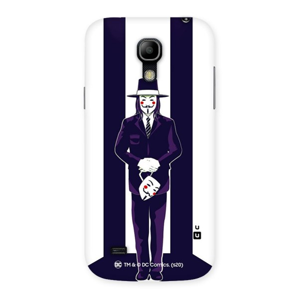 Vendetta Gentleman Holding Mask Illustration Back Case for Galaxy S4 Mini