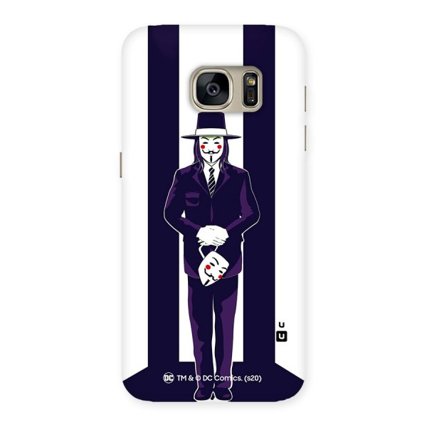 Vendetta Gentleman Holding Mask Illustration Back Case for Galaxy S7