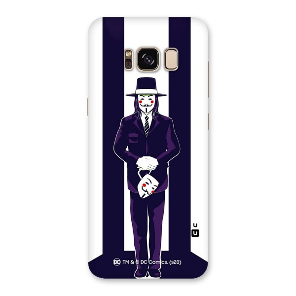 Vendetta Gentleman Holding Mask Illustration Back Case for Galaxy S8