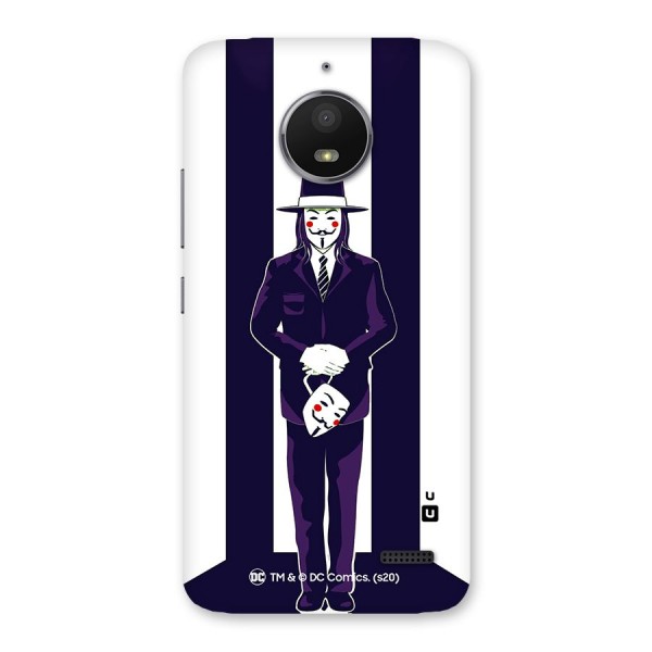 Vendetta Gentleman Holding Mask Illustration Back Case for Moto E4