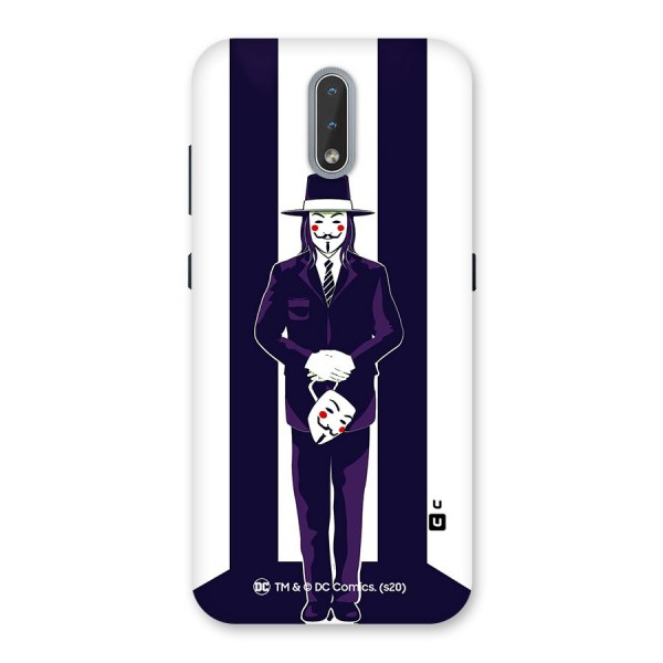 Vendetta Gentleman Holding Mask Illustration Back Case for Nokia 2.3