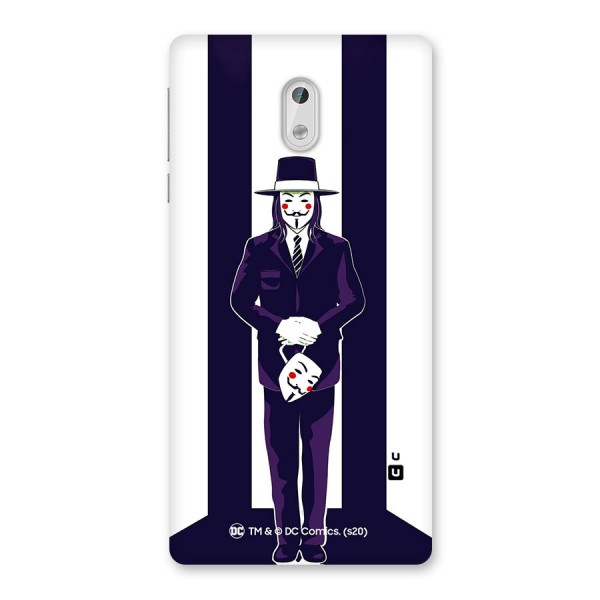 Vendetta Gentleman Holding Mask Illustration Back Case for Nokia 3