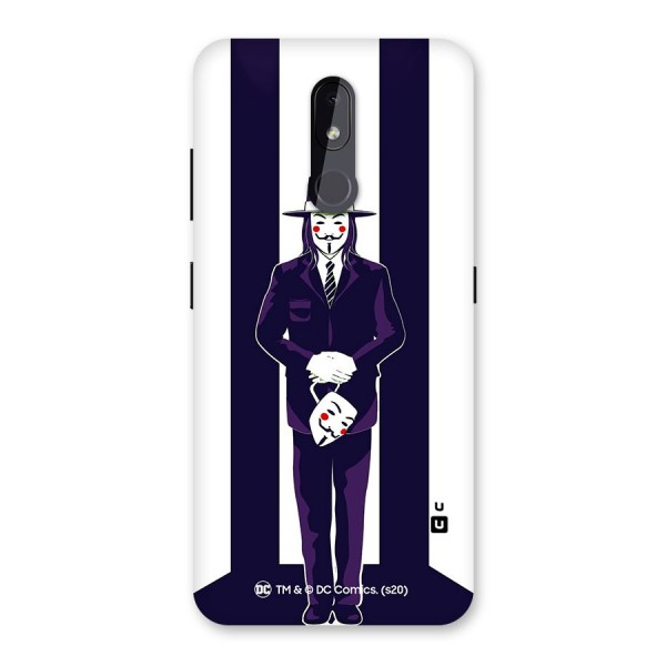 Vendetta Gentleman Holding Mask Illustration Back Case for Nokia 3.2