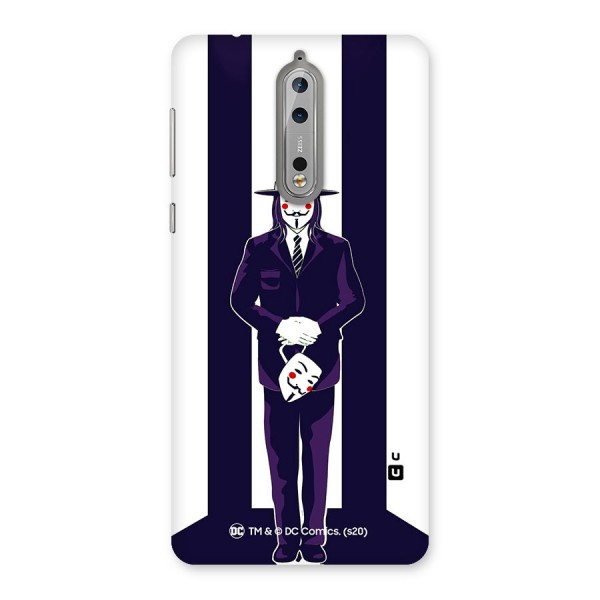 Vendetta Gentleman Holding Mask Illustration Back Case for Nokia 8