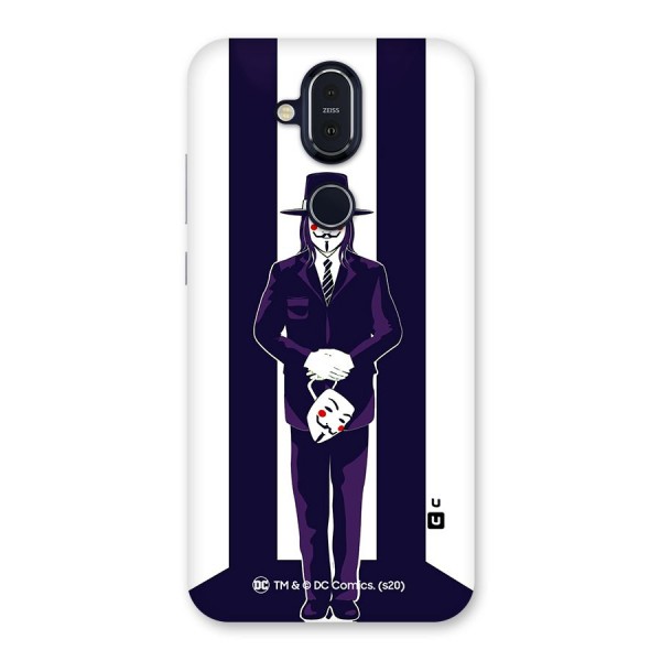 Vendetta Gentleman Holding Mask Illustration Back Case for Nokia 8.1