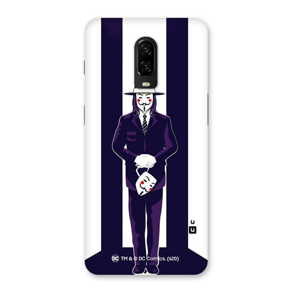 Vendetta Gentleman Holding Mask Illustration Back Case for OnePlus 6T