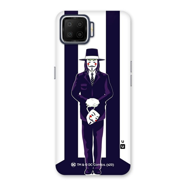 Vendetta Gentleman Holding Mask Illustration Back Case for Oppo F17