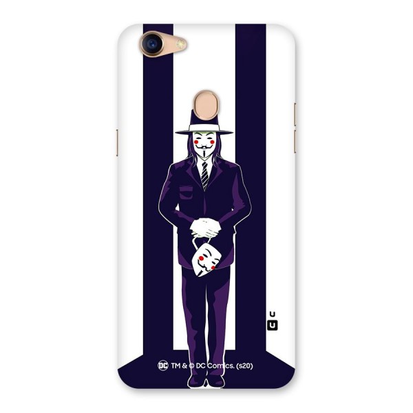 Vendetta Gentleman Holding Mask Illustration Back Case for Oppo F5