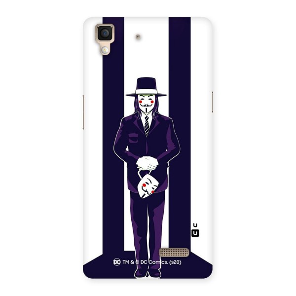 Vendetta Gentleman Holding Mask Illustration Back Case for Oppo R7