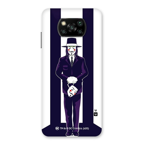 Vendetta Gentleman Holding Mask Illustration Back Case for Poco X3