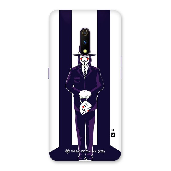 Vendetta Gentleman Holding Mask Illustration Back Case for Realme X