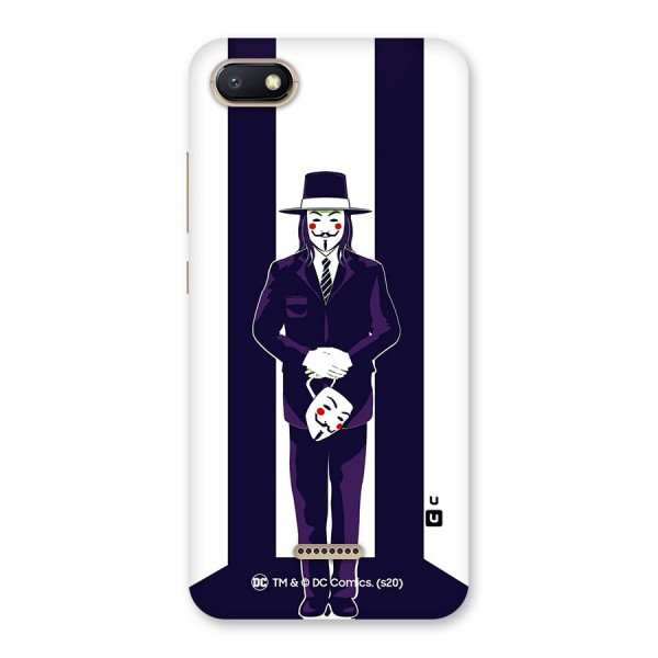 Vendetta Gentleman Holding Mask Illustration Back Case for Redmi 6A