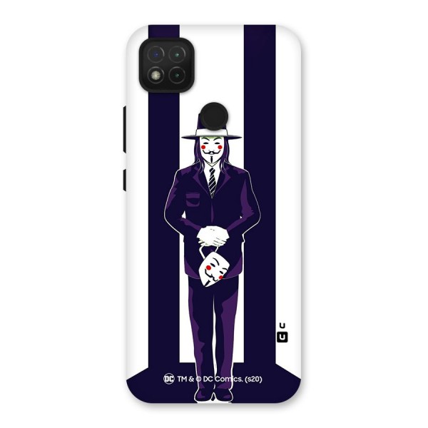 Vendetta Gentleman Holding Mask Illustration Back Case for Redmi 9C