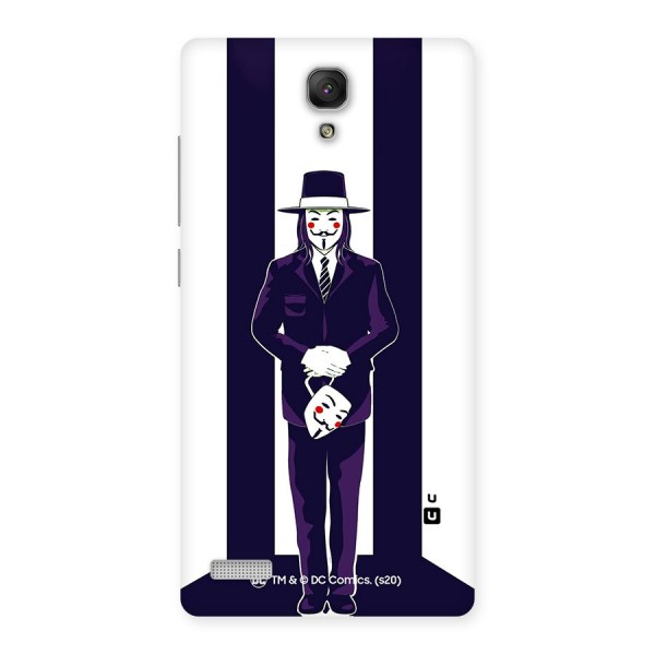 Vendetta Gentleman Holding Mask Illustration Back Case for Redmi Note