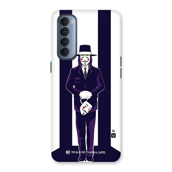 Vendetta Gentleman Holding Mask Illustration Back Case for Reno4 Pro