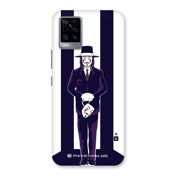 Vendetta Gentleman Holding Mask Illustration Back Case for Vivo V20