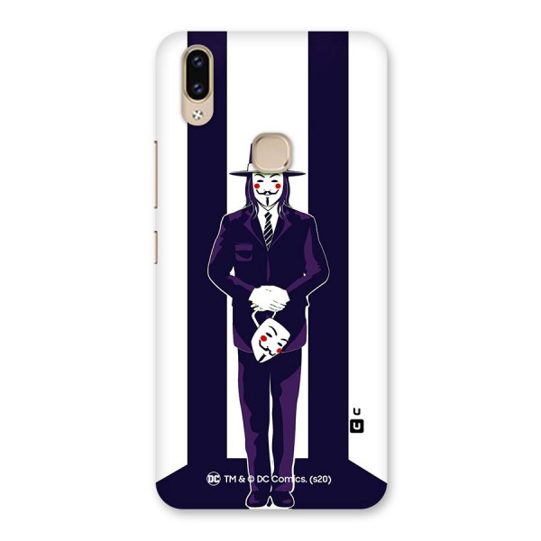 Vendetta Gentleman Holding Mask Illustration Back Case for Vivo V9