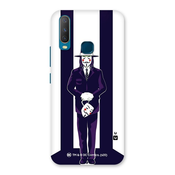 Vendetta Gentleman Holding Mask Illustration Back Case for Vivo Y12