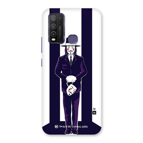 Vendetta Gentleman Holding Mask Illustration Back Case for Vivo Y30