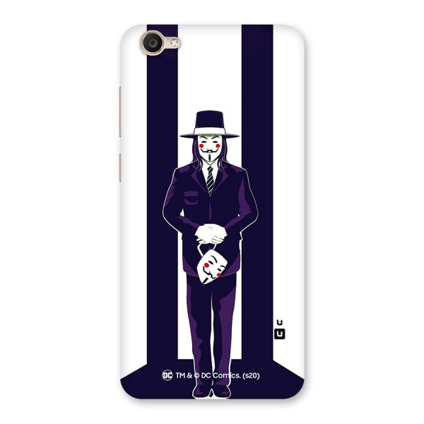 Vendetta Gentleman Holding Mask Illustration Back Case for Vivo Y55