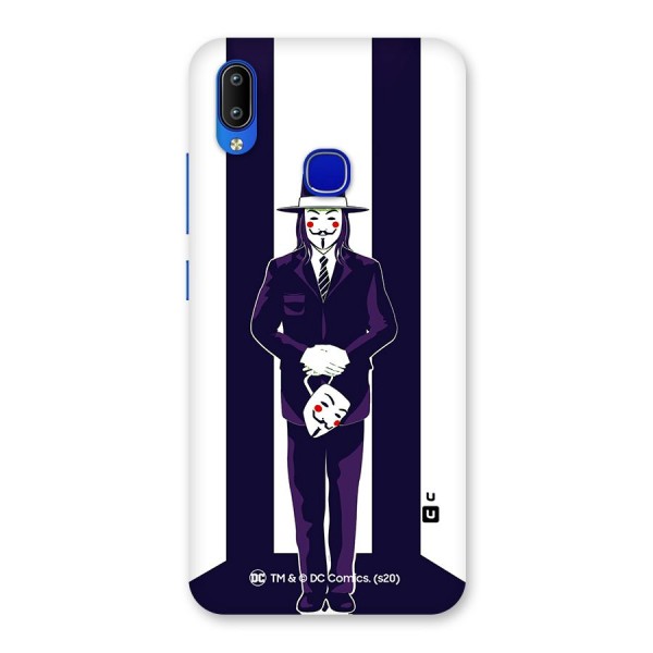 Vendetta Gentleman Holding Mask Illustration Back Case for Vivo Y91