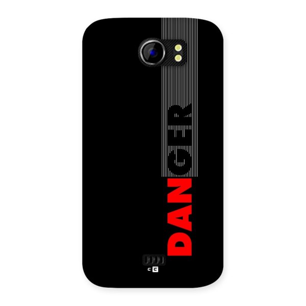 Vertical Danger Back Case for Canvas 2 A110