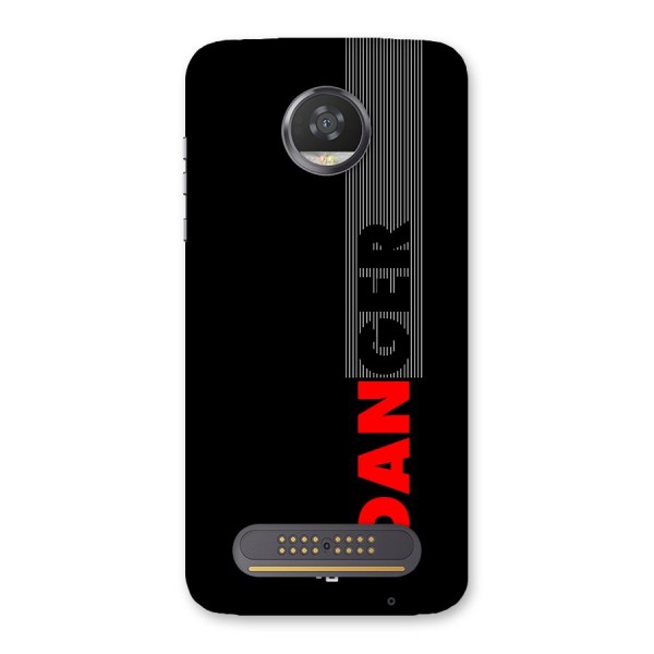 Vertical Danger Back Case for Moto Z2 Play