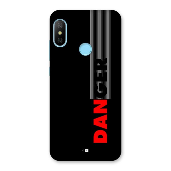 Vertical Danger Back Case for Redmi 6 Pro