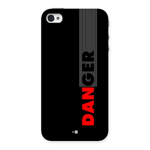 Vertical Danger Back Case for iPhone 4 4s