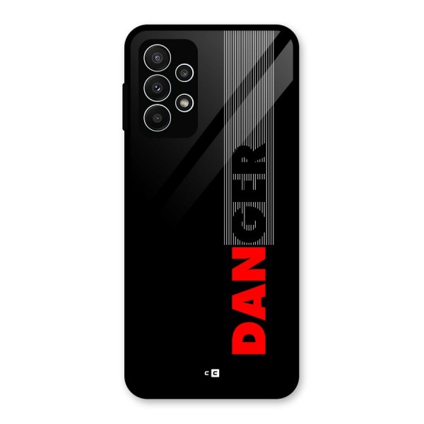 Vertical Danger Glass Back Case for Galaxy A23