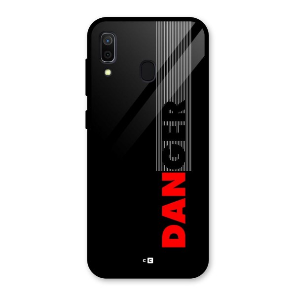 Vertical Danger Glass Back Case for Galaxy A30